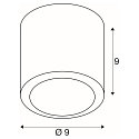 LED Ceiling luminaire OCULUS CL, DIM-TO-WARM 2000-3000K, 36-780lm, IP20, black