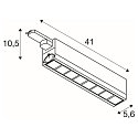 SLV 3-fase armatuur SIGHT MOVE IP20, mat, wit
