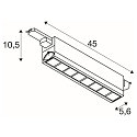 SLV LED 3-Phase luminaire SIGHT MOVE DALI, 26W, IP20, 4000K, 3100lm, white