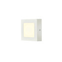 SLV LED Wall / Ceiling luminaire SENSER 12 CW, square, IP20, white, 8,5W, 4000K, 440lm