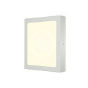 SLV LED Wall / Ceiling luminaire SENSER 24 CW, square, 15W, 1200lm, IP20, white, 4000K