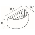 SLV Wall luminaire PLASTRA WL CURVED CUTRAIN, G9, QT-DE12, IP20, white