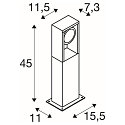 Staande armatuur voor buiten ESKINA FRAME SINGLE CCT CCT Switch, instelbaar IP65, antraciet 