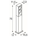 SLV Staande armatuur voor buiten ESKINA FRAME 75 DOUBLE CCT 2-vlams, CCT Switch, instelbaar IP65, antraciet 