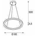 Pendelarmatuur ONE 60 PD DALI UP/DOWN CCT Switch, zwart