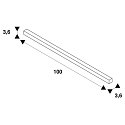 SLV 3-fase opbouwrail S-TRACK PHASE & DALI 1M DALI aanstuurbaar, zwart