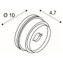 SLV Accessories for MANA Wall holder, excl. light source, round, anthracite
