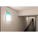 SLV Wall / Ceiling luminaire SIMA SENSOR, square, 3000K, 2150lm, IP44, white