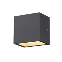 Wandarmatuur voor buitenshuis SITRA S WL SINGLE down, CCT Switch IP65, antraciet 
