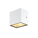 SLV LED Outdoor Wall luminaire SITRA S WL SINGLE, CCT switch, 3000/4000K, white