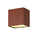 SLV LED Outdoor Wall luminaire SITRA S WL SINGLE, CCT switch, 3000/4000K, rust coloured