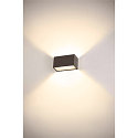 SLV Wandarmatuur voor buitenshuis SITRA M WL UP/DOWN CCT Switch, schakelbaar IP65, antraciet 