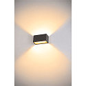 SLV Wandarmatuur voor buitenshuis SITRA M WL UP/DOWN CCT Switch, schakelbaar IP65, antraciet 
