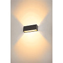 SLV Wandarmatuur voor buitenshuis SITRA L WL UP/DOWN CCT Switch, schakelbaar IP65, antraciet 