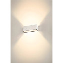SLV Wandarmatuur voor buitenshuis SITRA L WL UP/DOWN CCT Switch, schakelbaar IP65, wit 