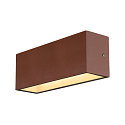 Wandarmatuur voor buitenshuis SITRA L WL UP/DOWN CCT Switch, schakelbaar IP65, roest 