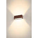 SLV Wandarmatuur voor buitenshuis SITRA L WL UP/DOWN CCT Switch, schakelbaar IP65, roest 