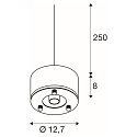 Pendelarmatuur PARA DOME E27 IP20, zwart