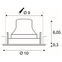 Plafondinbouwarmatuur NUMINUS MOVE S IP20, zwart