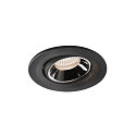 Plafondinbouwarmatuur NUMINUS MOVE S IP20, chroom, zwart