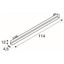 SLV 3-fase spot SIGHT TRACK IP20, grijs