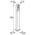 SLV Staande armatuur voor buiten ESKINA FRAME 125 DOUBLE CCT 2-vlams, CCT Switch, instelbaar IP65, antraciet 