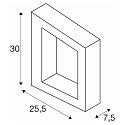 SLV LED Wall luminaire BOOKAT, 15W, 3000/4000K, anthracite
