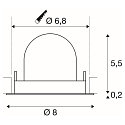 SLV Plafondinbouwarmatuur NUMINOS GIMBLE XS, zwart, wit