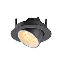 SLV Plafondinbouwarmatuur NUMINOS GIMBLE XS, zwart, wit