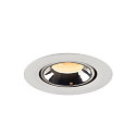 SLV LED Ceiling recessed luminaire NUMINOS� GIMBLE XS, 3000K, 40�, white/chrome