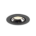 SLV Plafondinbouwarmatuur NUMINOS GIMBLE XS, chroom, zwart