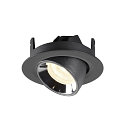 SLV Plafondinbouwarmatuur NUMINOS GIMBLE XS, chroom, zwart