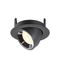 SLV Plafondinbouwarmatuur NUMINOS GIMBLE XS, chroom, zwart