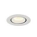 SLV Plafondinbouwarmatuur NUMINOS GIMBLE XS, wit