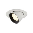 Plafondinbouwarmatuur NUMINOS GIMBLE XS, zwart, wit