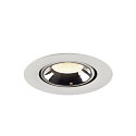SLV Plafondinbouwarmatuur NUMINOS GIMBLE XS, chroom, wit