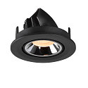 SLV LED Ceiling recessed luminaire NUMINOS� GIMBLE S, 2700K, 55�, black/chrome