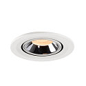 SLV Plafondinbouwarmatuur NUMINOS GIMBLE S, chroom, wit