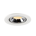 SLV Plafondinbouwarmatuur NUMINOS GIMBLE S, chroom, wit