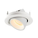 SLV LED Ceiling recessed luminaire NUMINOS� GIMBLE S, 3000K, 40�, white