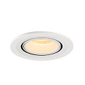 SLV LED Ceiling recessed luminaire NUMINOS� GIMBLE S, 3000K, 40�, white