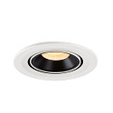SLV Plafondinbouwarmatuur NUMINOS GIMBLE S, zwart, wit
