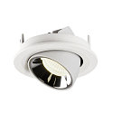 SLV Plafondinbouwarmatuur NUMINOS GIMBLE S, chroom, wit