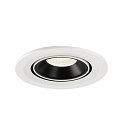 SLV Plafondinbouwarmatuur NUMINOS GIMBLE S, zwart, wit