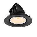 SLV Plafondinbouwarmatuur NUMINOS GIMBLE M, zwart, wit