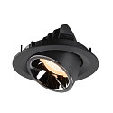 SLV Plafondinbouwarmatuur NUMINOS GIMBLE M, chroom, zwart