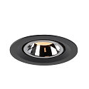 SLV Plafondinbouwarmatuur NUMINOS GIMBLE M, chroom, zwart