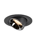 SLV Plafondinbouwarmatuur NUMINOS GIMBLE M, chroom, zwart