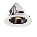 SLV LED Ceiling recessed luminaire NUMINOS� GIMBLE M, 2700K, 20�, white/black