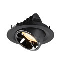 SLV Plafondinbouwarmatuur NUMINOS GIMBLE M, chroom, zwart